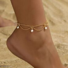 پا بند طرح مروارید  آویز کد P1545