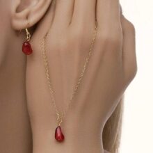 ست گردنبند و گوشواره یلدایی کد G1575