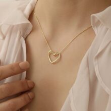 گردنبند زنانه طرح قلب مینیمال کد 1523